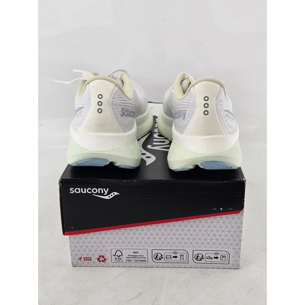 Saucony Triumph 21 Running Shoes Womens 7 White Mint Blue Cushioned - Good